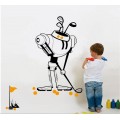 Robot Playing Golf - Kids & Nursery Wall Sticker